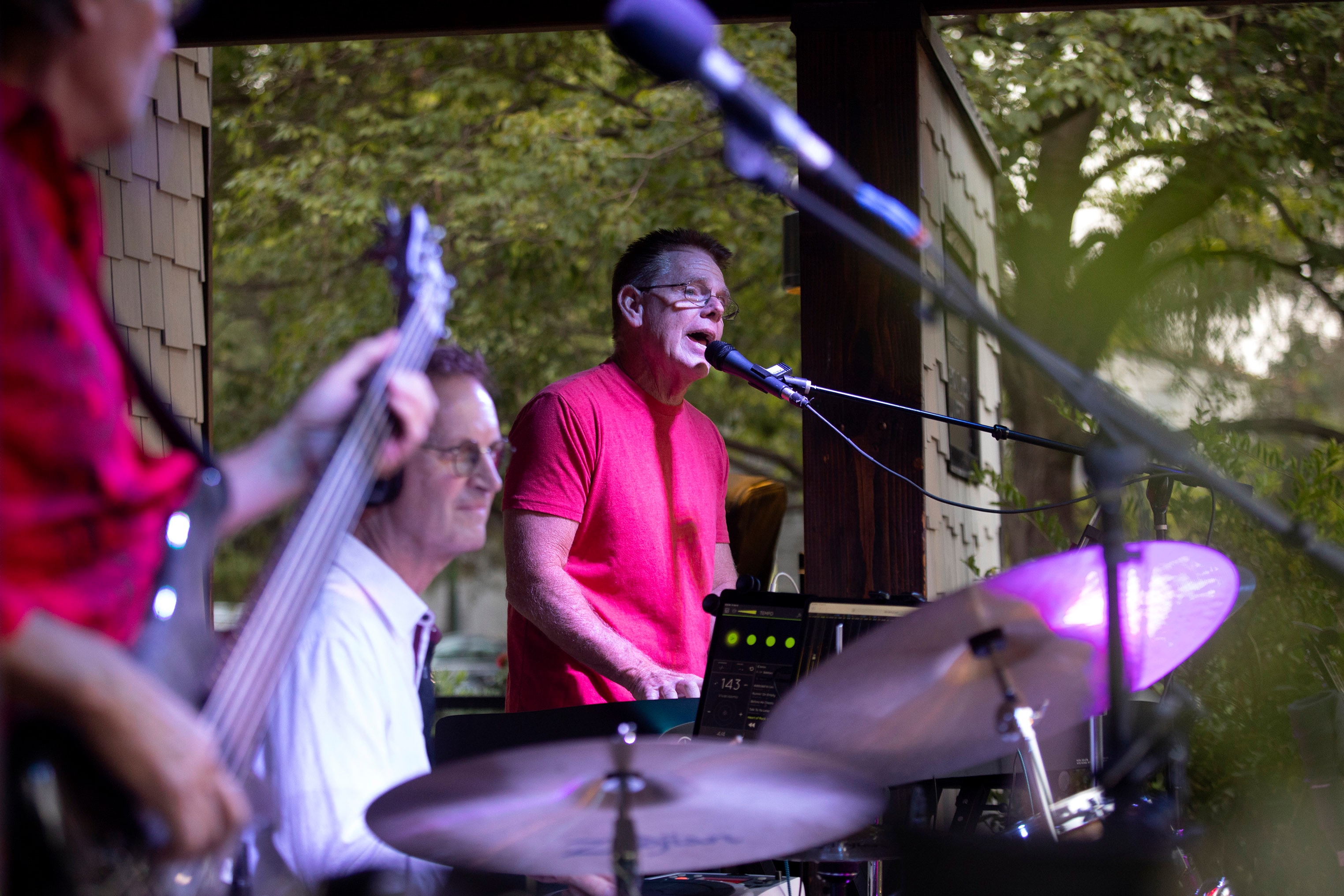 SideKarz band performing live outdoors